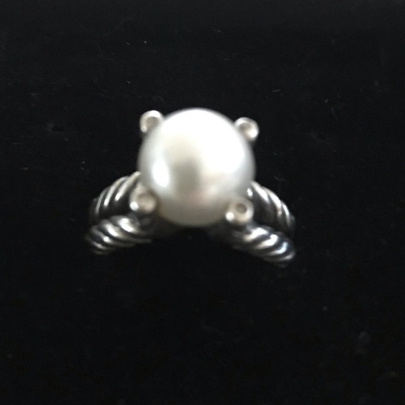 David Yurman Jewelry - David Yurmam pearl diamond ring size 6